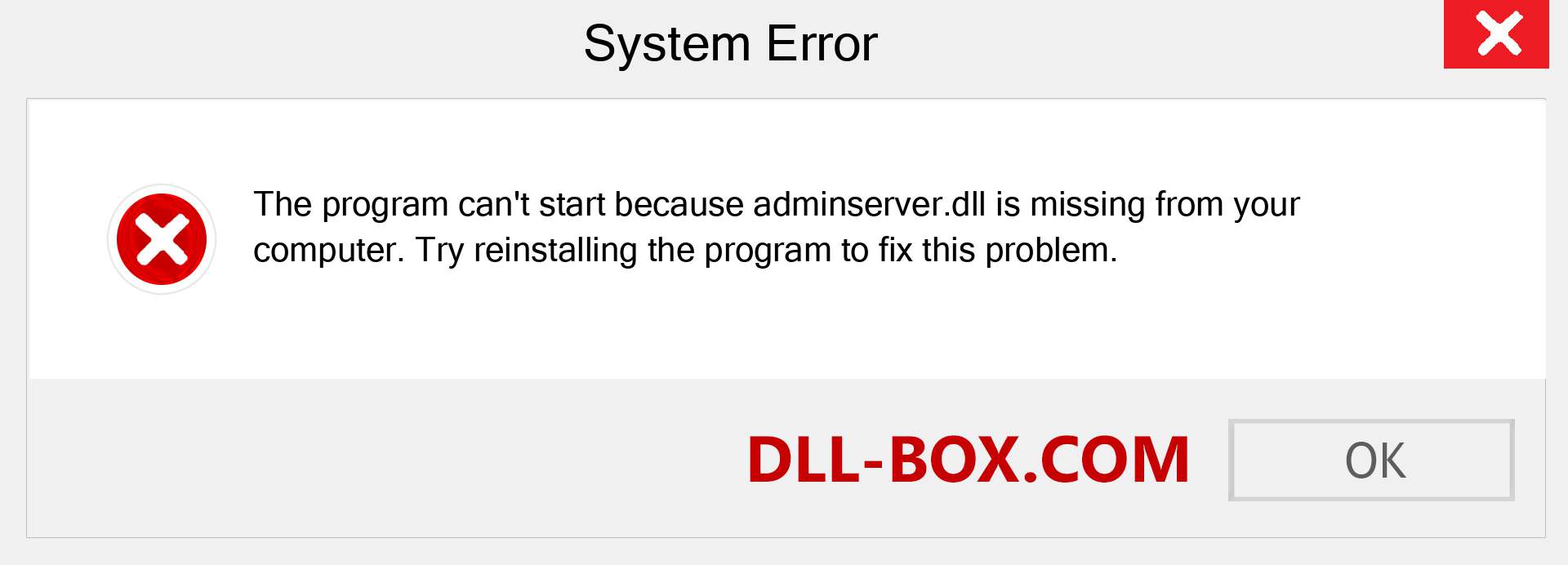  adminserver.dll file is missing?. Download for Windows 7, 8, 10 - Fix  adminserver dll Missing Error on Windows, photos, images